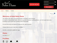 Tablet Screenshot of hotelnotredame.be